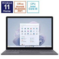 マイクロソフト(Microsoft)  QZI-00020  Surface Laptop 5 13.5インチ [Windows 11 Home/Core i5/メモリ:8GB/SSD:256GB]  プラチナ